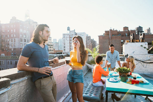 Bar avec vue de New York