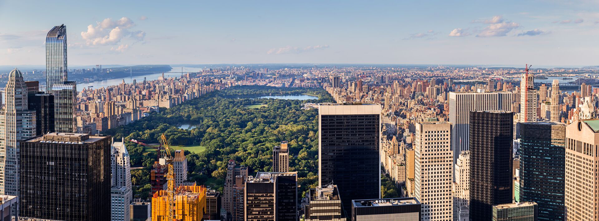 Vue d'un rooftop de New York