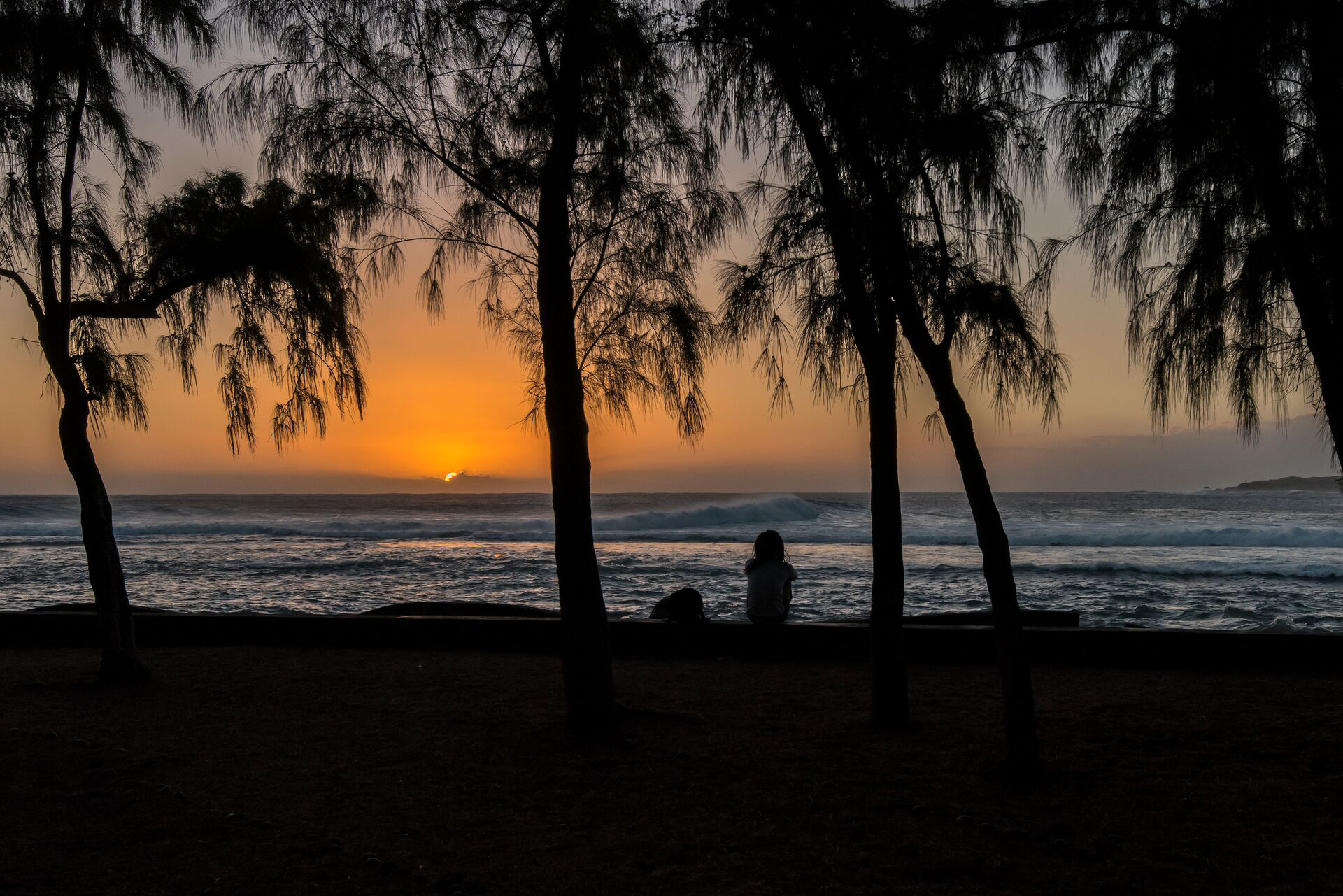 coucher de soleil à La Réunion