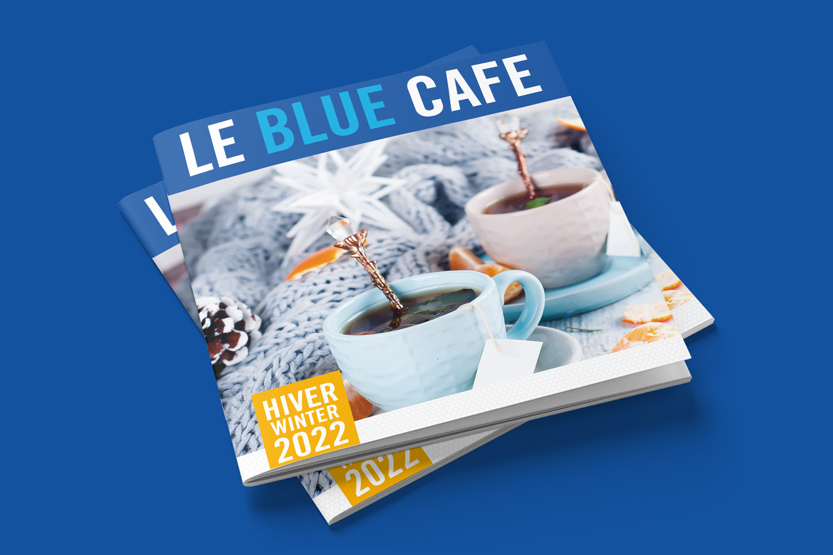Brochure blue café