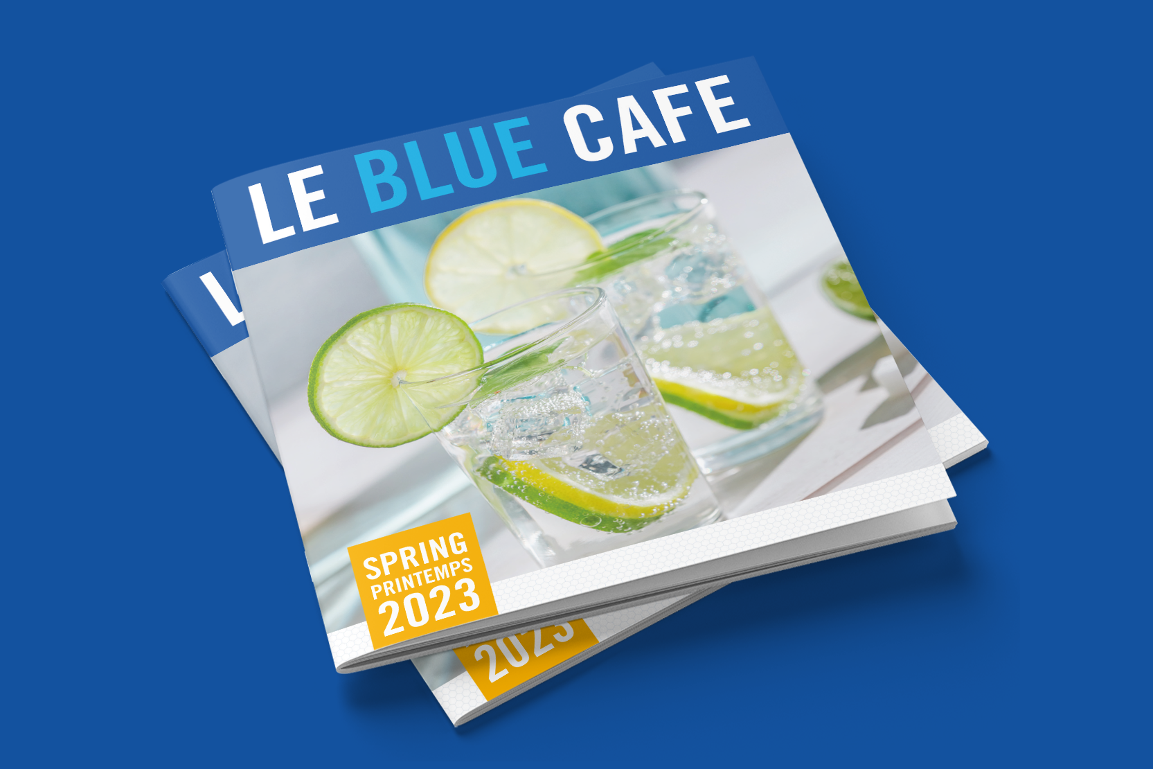 Brochure blue café