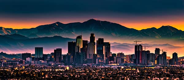 Los Angeles Skyline Coucher de soleil