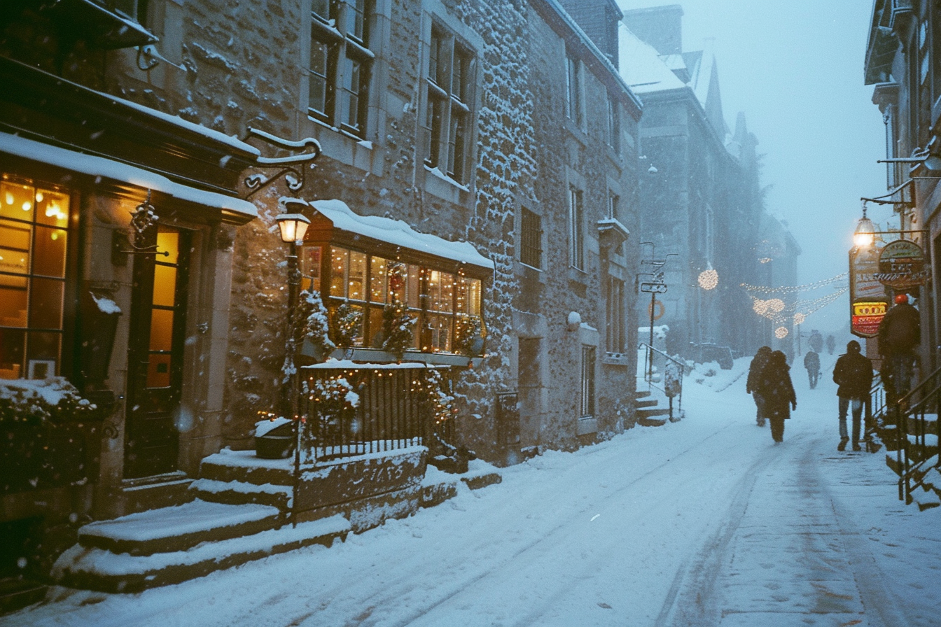 Photo typique d'une rue du canada en hiver