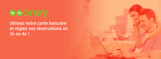 Utilisez votre carte bancaire et réglez vos réservations en 3 ou 4 fois