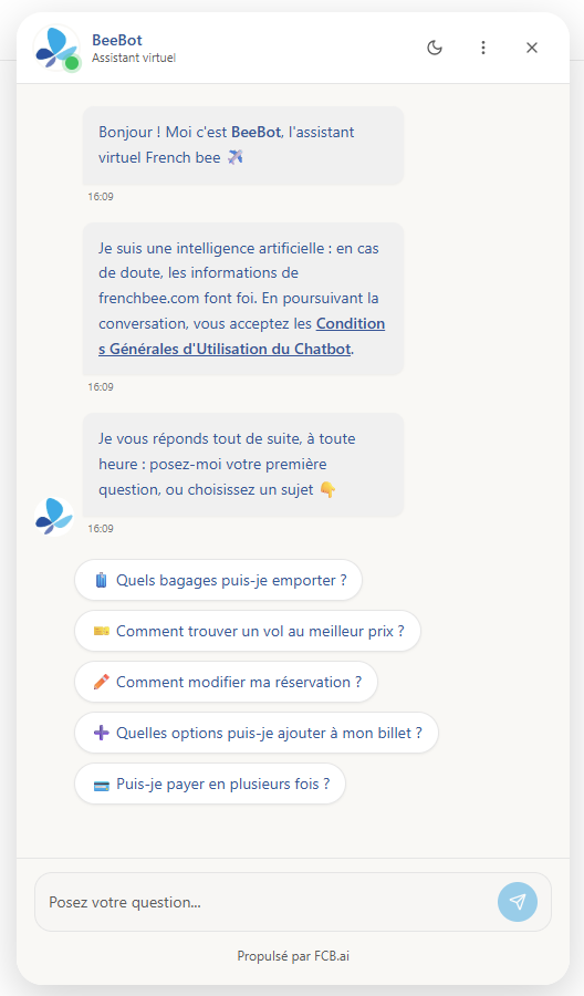 Chatbot French bee